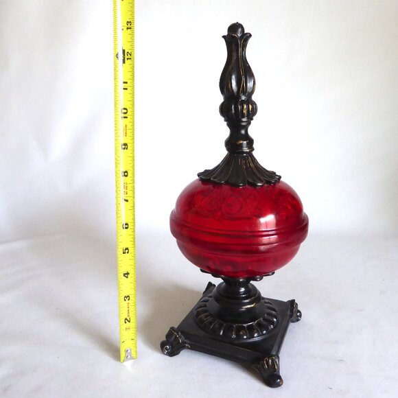 NEW 13.5” HEMISPHERES BRAND VICTORIAN STYLE COVERED LIDDED DECORATIVE BOWL DISH - Picture 2 of 9